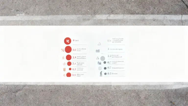 Grafico informativo su dati economici e fiscali su sfondo asfaltato