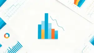 Grafici a barre e a linee che rappresentano dati finanziari su sfondo bianco